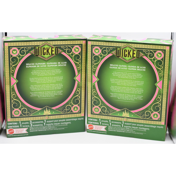Mattel Wicked Movie Glinda & Elphaba Deluxe Dolls MISPRINT URL ERROR BUNDLE SET - Picture 4 of 14